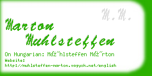 marton muhlsteffen business card